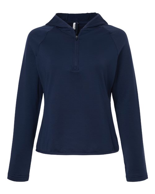 Team 365 TT200W Women's Qualify Quarter-Zip Hooded Pullover - Custom Decorated