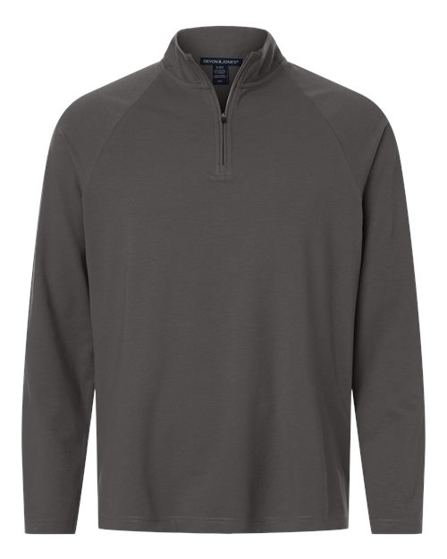 Devon & Jones DG402 Men's Seaton Pebble Textured Quarter-Zip Pullover