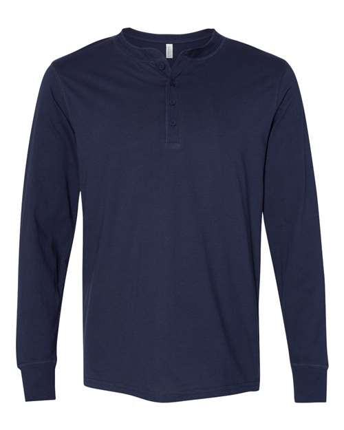 BELLA + CANVAS 3150 Men's Jersey Henley - Custom Decorated