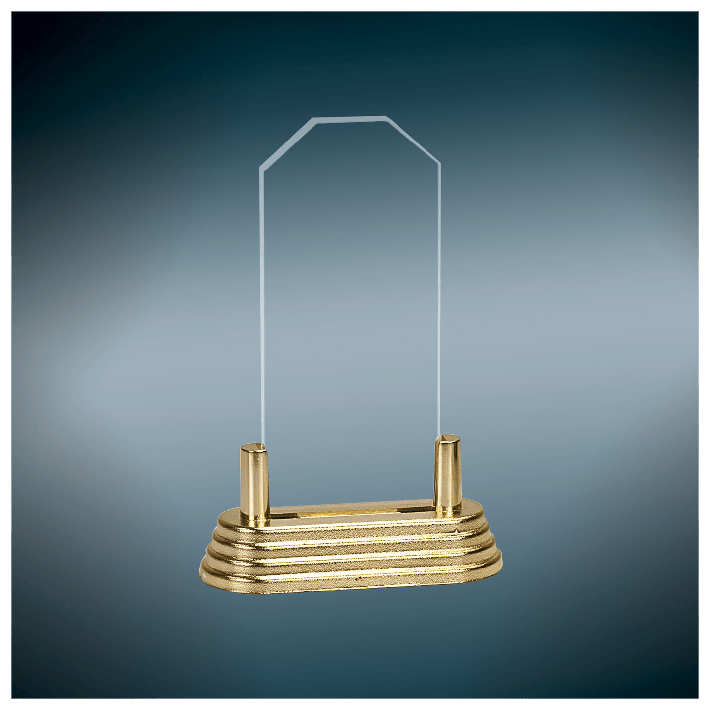6" Clear Peak Pop-In Acrylic with Black Pedestal Base