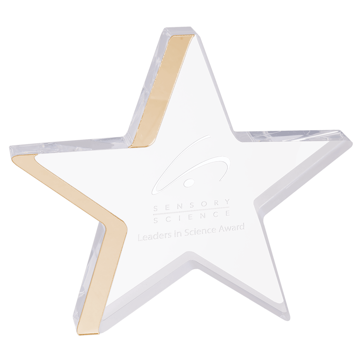Gold 7 3/4" x 7" Star Acrylic with Edge