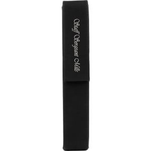 Black/Silver Leatherette Single Pen Case