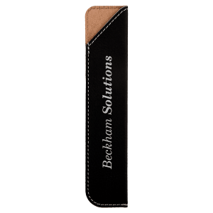 Black/Silver Leatherette Single Pen Sleeve