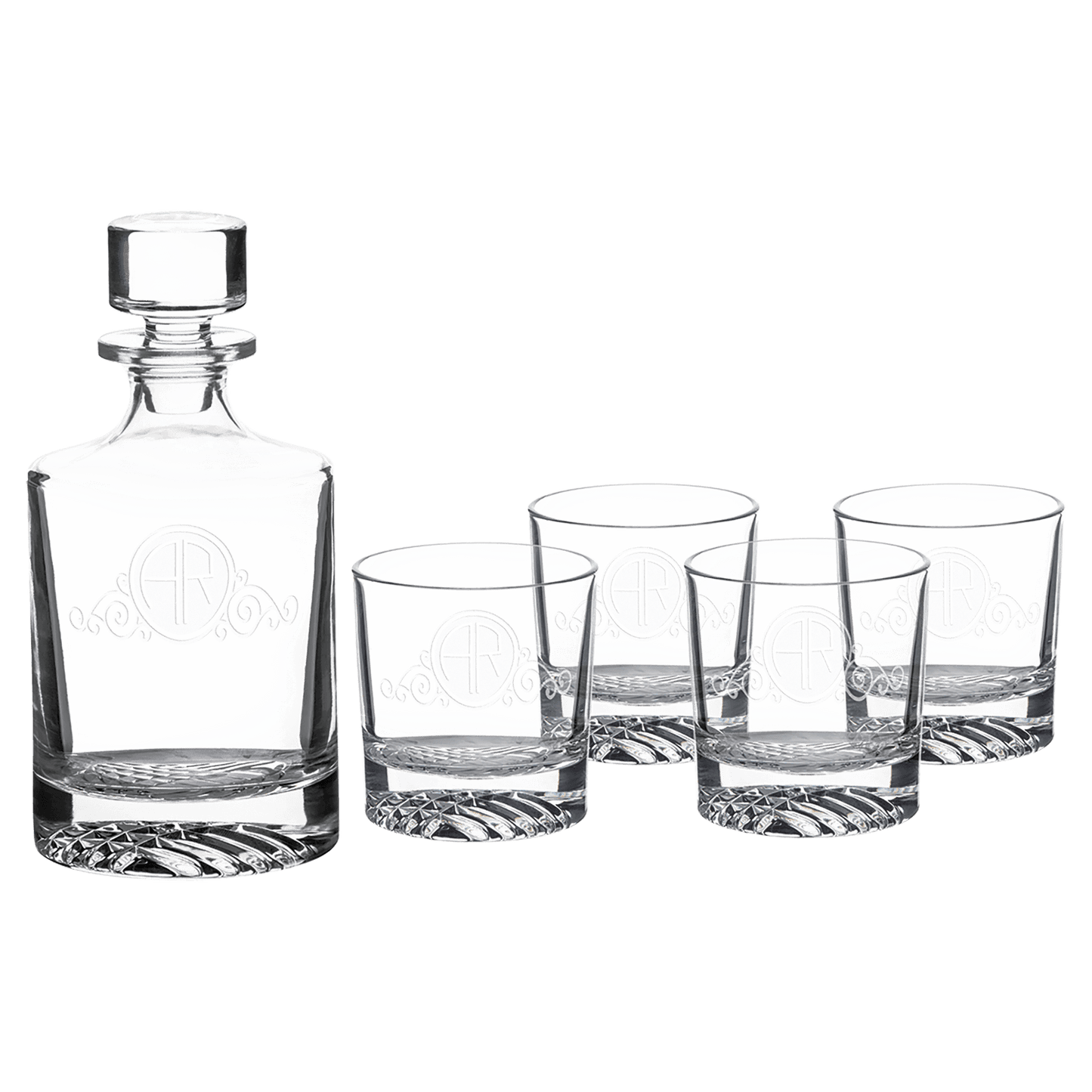 polar-camel-round-glass-decanter-set