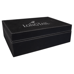 Black/Silver Leatherette Gift Box