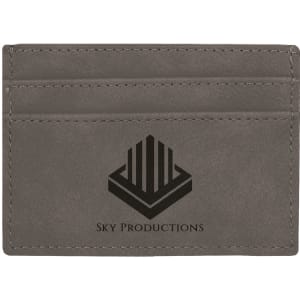 Gray Leatherette Money Clip