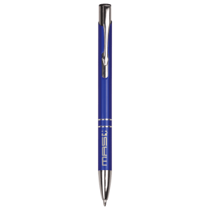 Gloss Blue Anodized Aluminum Ballpoint Pen