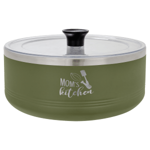 Olive Green 3 Quart Serving Bowl with Lids