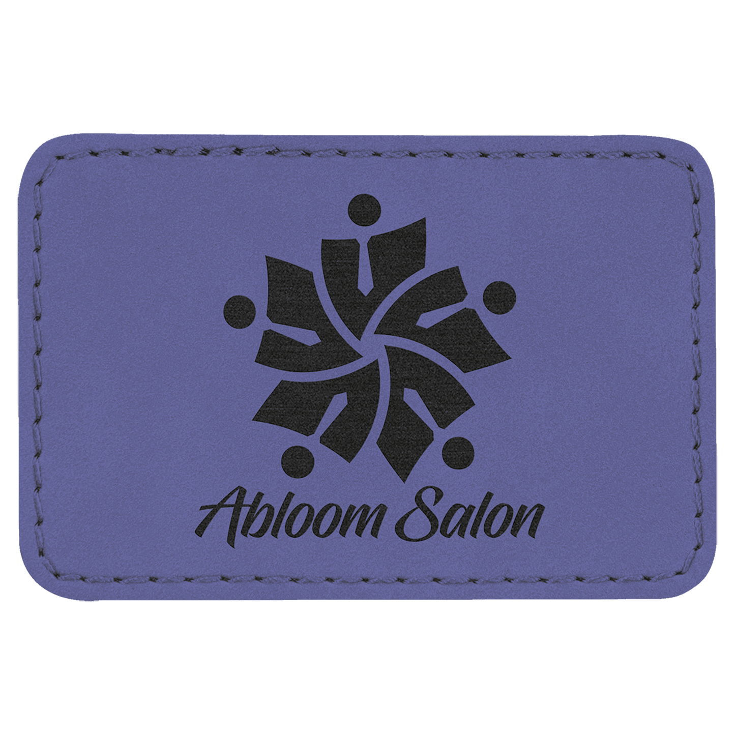 Purple 3" x 2" Laserable Leatherette Rectangle Patch with Kota Pro Adhesive