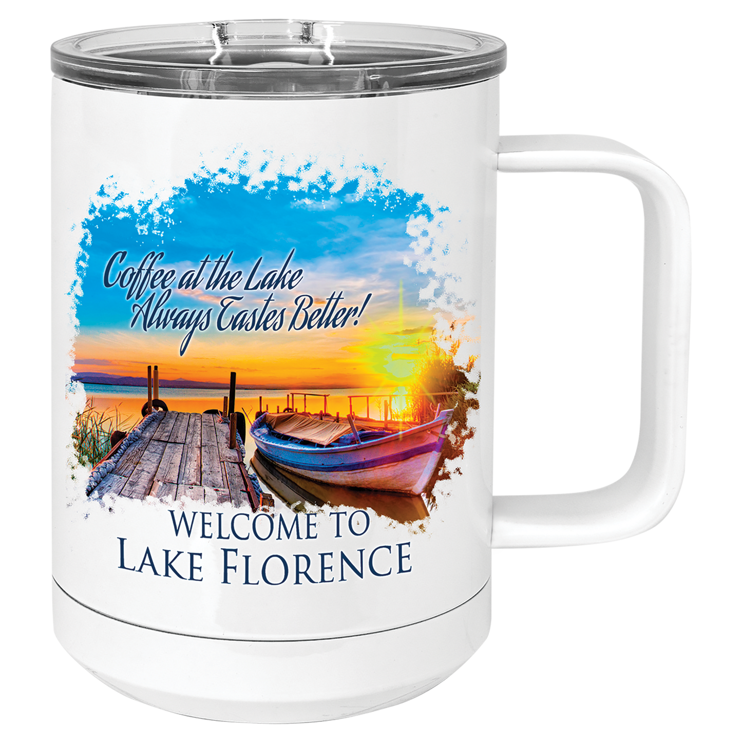 Polar Camel 15 oz Coffee Mug with Slider Lid