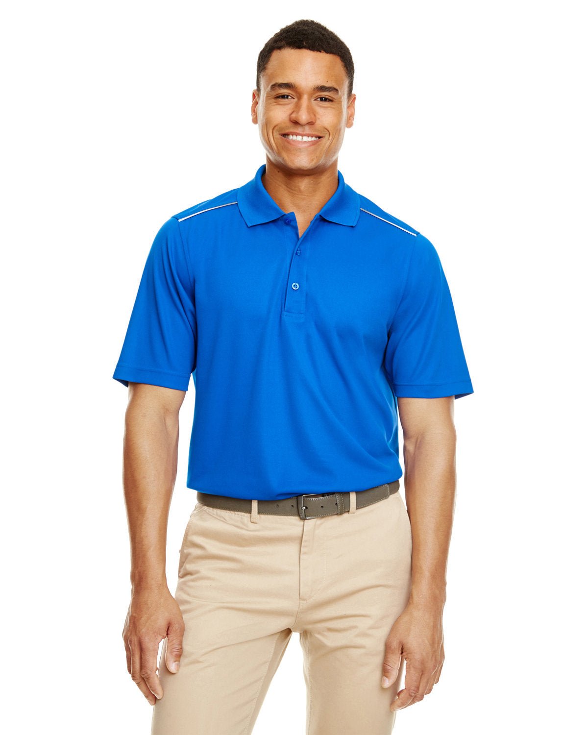 Core 365 88181R Men's Radiant Performance Pique Polo withReflective Piping