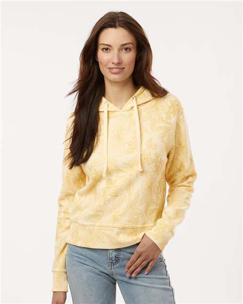 MV Sport W24105 Women's Maddie Floral Print Hooded Sweatshirt