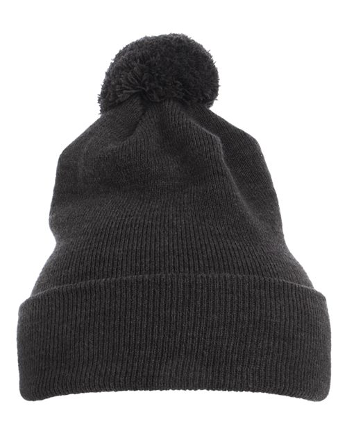 YP Classics 1501P Pom-Pom Cuffed Knit Beanie