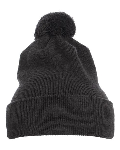 YP Classics 1501P Pom-Pom Cuffed Knit Beanie