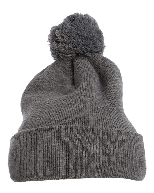 YP Classics 1501P Pom-Pom Cuffed Knit Beanie