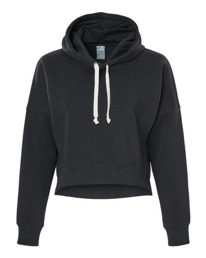 J. America 8853 Women's Crop Hooded Sweatshirt