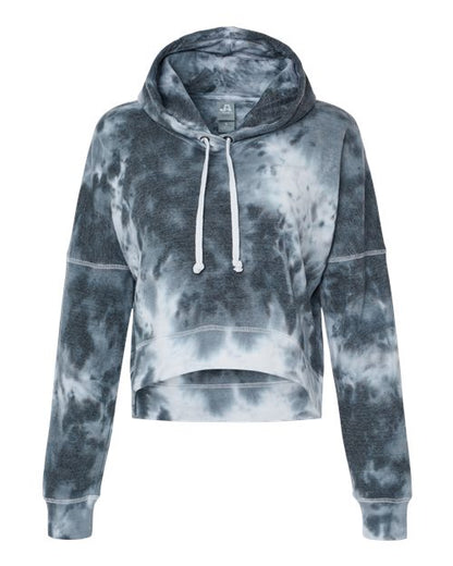 J. America 8853 Women's Crop Hooded Sweatshirt