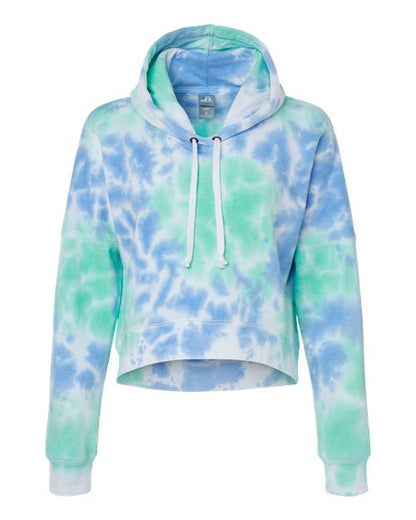 J. America 8853 Women's Crop Hooded Sweatshirt