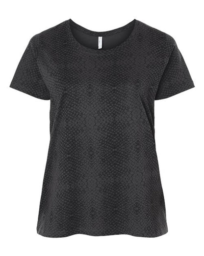 LAT 3816 Women's Curvy Collection Fine Jersey Tee