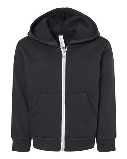 BELLA + CANVAS 3739T Toddler Sponge Fleece Full-Zip Hoodie Sweatshirt - Custom Decorated