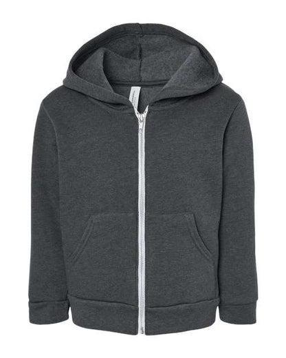 BELLA + CANVAS 3739T Toddler Sponge Fleece Full-Zip Hoodie Sweatshirt
