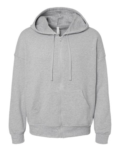 BELLA + CANVAS 3759 Unisex Sponge Fleece DTM Full-Zip Hoodie Sweatshirt - Custom Decorated
