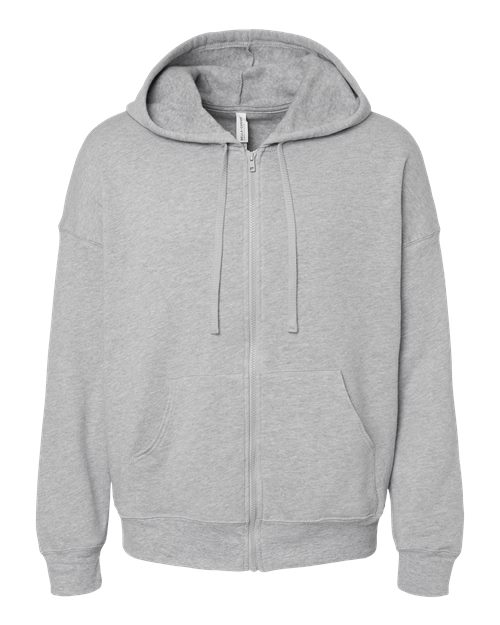 BELLA + CANVAS 3759 Unisex Sponge Fleece DTM Full-Zip Hoodie Sweatshirt - Custom Decorated