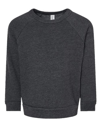 BELLA + CANVAS 3901T Toddler Sponge Fleece Raglan Crewneck Sweatshirt