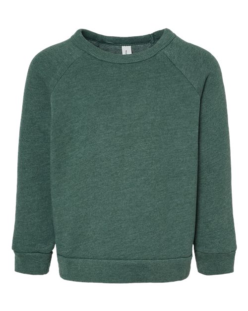BELLA + CANVAS 3901T Toddler Sponge Fleece Raglan Crewneck Sweatshirt