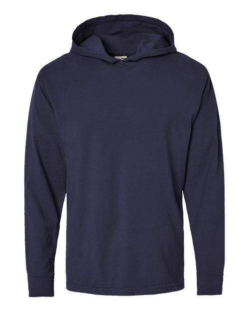 ComfortWash by Hanes GDH280 Unisex Garment-Dyed Jersey Hooded Long Sleeve T-Shirt - Custom Decorated