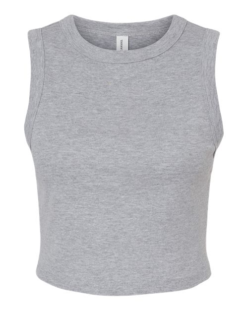 BELLA + CANVAS 1013 Women's Micro Rib Muscle Crop Tank - Custom Decorated