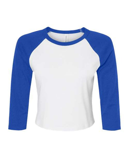 BELLA + CANVAS 1200 Women's Micro Rib Three-Quarter Raglan Sleeve Baby Tee
