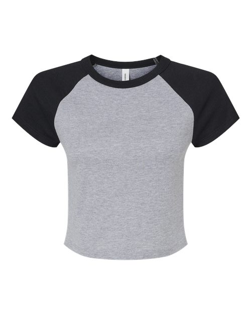 BELLA + CANVAS 1201 Women's Micro Rib Raglan Baby Tee - Custom Decorated