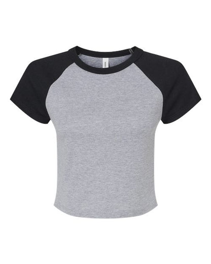 BELLA + CANVAS 1201 Women's Micro Rib Raglan Baby Tee - Custom Decorated