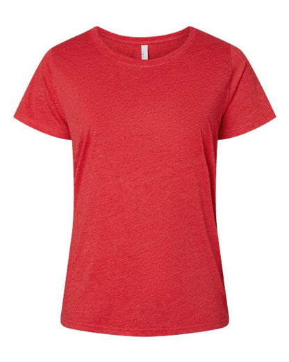 LAT 3816 Women's Curvy Collection Fine Jersey Tee