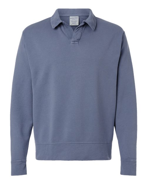 ComfortWash by Hanes GDH490 Unisex Garment-Dyed Polo Collar Sweatshirt