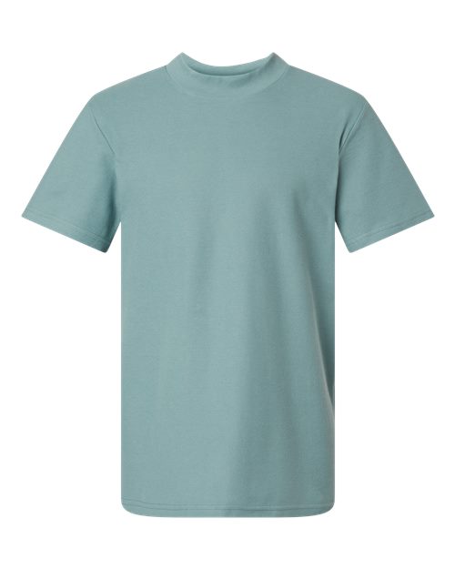 American Apparel 1PQ Unisex Pique Mockneck Tee - Custom Decorated