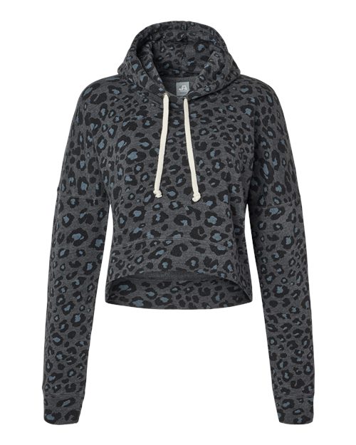 J. America 8853 Women's Crop Hooded Sweatshirt - Custom Decorated