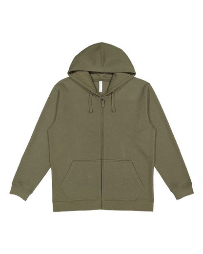LAT 6927 Unisex Full-Zip Fleece Hoodie Sweatshirt