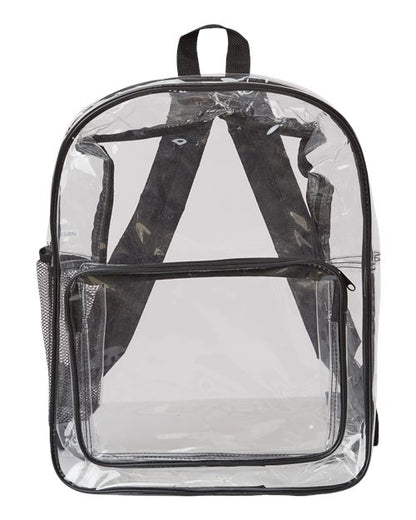Liberty Bags 7013 Large 17" Heavy Duty Clear Backpack - Custom Decorated