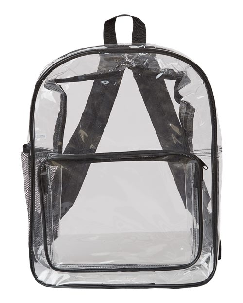 Liberty Bags 7013 Large 17" Heavy Duty Clear Backpack - Custom Decorated