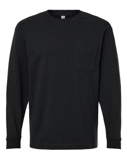 American Apparel 9410 Unisex Super Heavyweight Long Sleeve Pocket Tee - Custom Decorated
