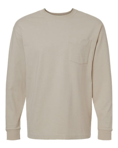 American Apparel 9410 Unisex Super Heavyweight Long Sleeve Pocket Tee