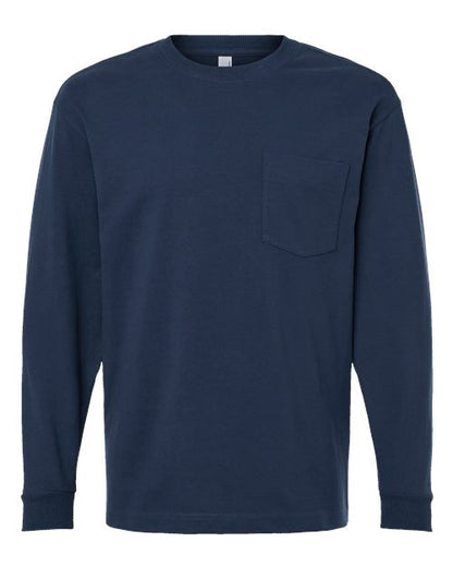 American Apparel 9410 Unisex Super Heavyweight Long Sleeve Pocket Tee