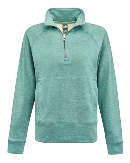 J. America 8743 Women's Electric Fleece Quarter-Zip Sweatshirt - Custom Decorated