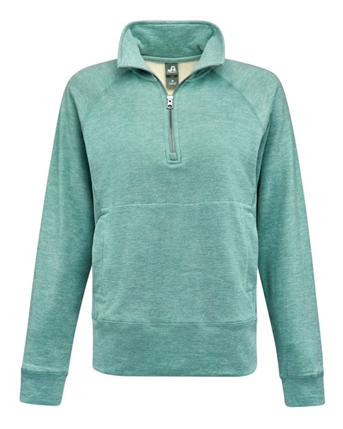 J. America 8743 Women's Electric Fleece Quarter-Zip Sweatshirt - Custom Decorated