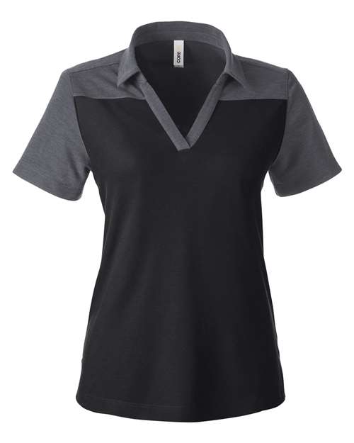 CORE365 CE112CW Women's Fusion ChromaSoft Colorblock Polo - Custom Decorated