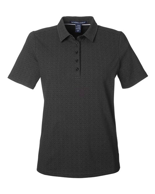 Devon & Jones DG101W Women's Crownlux Performance Geo Polo - Custom Decorated