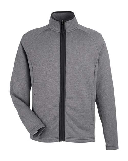 CORE365 CE72 Men's Venture Heathered Stripe Full-Zip Jacket - Custom Decorated