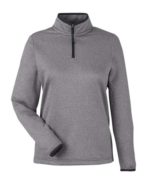 CORE365 CE73W Women's Venture Heathered Stripe Quarter-Zip Pullover - Custom Decorated